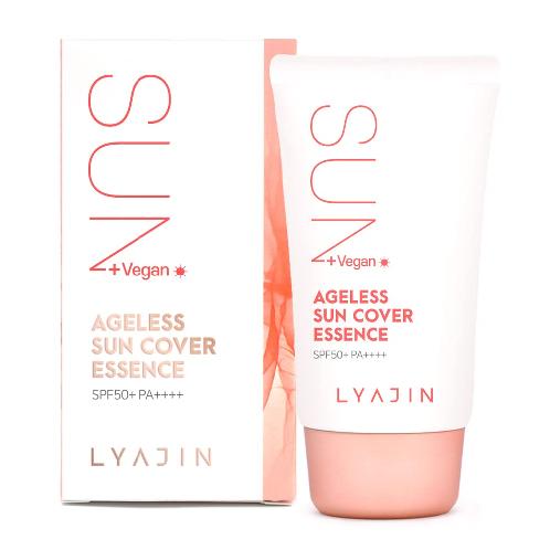 Lyajin Ageless Sun Cover Essence 50ml/1.69 fl.oz. VEGAN, Green Ingredients, Moisturizing Sun Care